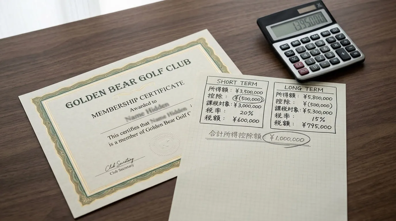 ゴルフ会員権を売った時の税金 譲渡所得と確定申告の計算方法